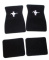 Matta Tillbehör Mustang 64-73 svart textil Logo Matta Tillbehör Mustang 64-73 svart textil Logo