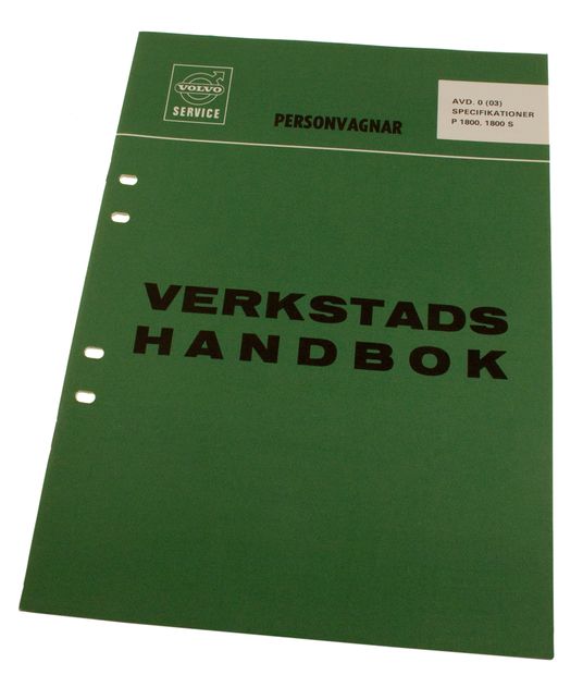 Verkstadsbok Specifikationer 1800 Svenska i gruppen Volvo / P1800 / Övrigt / Litteratur P1800 1961-73 hos Jørgenrud Bil og Deler AS (10137)