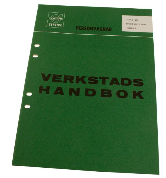 Verkstadsbok Specifikationer 1800E/ES Svenska i gruppen Volvo / P1800 / Øvrig / Litteratur P1800 1961-73 hos Jørgenrud Bil og Deler AS (10854)
