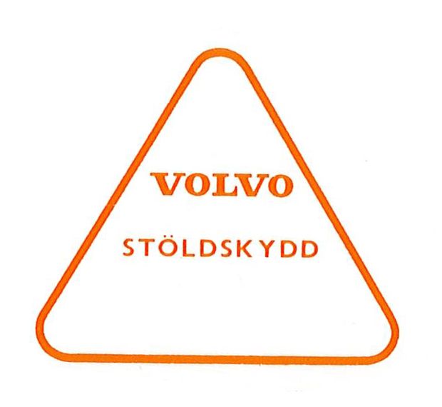 Dekal Stöldskydd i gruppen Volvo / 140/164 / Øvrig / Dekaler / Dekaler 140 hos Jørgenrud Bil og Deler AS (116)
