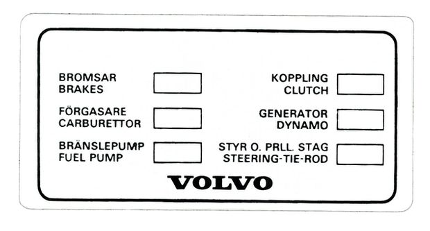 Dekal 164 export -1975 i gruppen Volvo / 140/164 / Övrigt / Dekaler / Dekaler 164 hos Jørgenrud Bil og Deler AS (160)