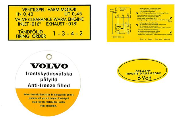 Dekalsats B16A i gruppen Volvo / Amazon / Elektrisk / Tenningssystem / Coil, stift og pluggledninger B16 hos Jørgenrud Bil og Deler AS (183)