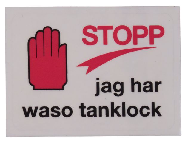 Dekal Waso tanklock i gruppen Volvo / Amazon / Øvrig / Dekaler Amazon hos Jørgenrud Bil og Deler AS (202)