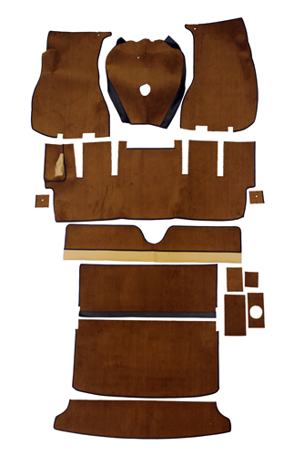 Mattsats 1800E 1970 brun/beige i gruppen Volvo / P1800 / Inredning / Inredning/Klädsel 1800E / Klädsel P1800E Kod 331-629 beige/brun 1970-71 hos Jørgenrud Bil og Deler AS (693279)