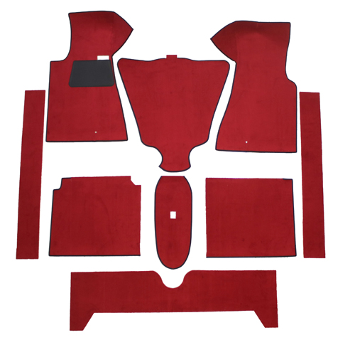 Mattsats 140 -71 med rattväxel. Röd textil i gruppen Volvo / 140/164 / Inredning / Mattor / Mattor och tillbehör 140 hos Jørgenrud Bil og Deler AS (693921AT)