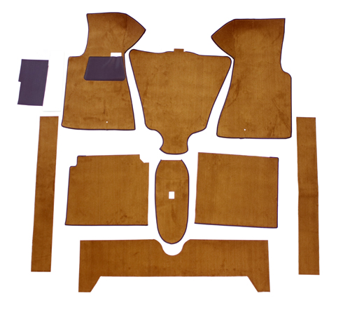 Mattsats 140 -71 med rattväxel. Brun textil i gruppen Volvo / 140/164 / Innredning / Matter / Matter og tilbehør 140 hos Jørgenrud Bil og Deler AS (693923AT)