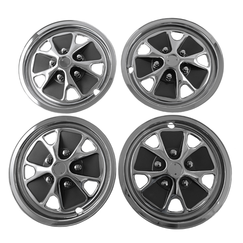 Navkapselsats Styled steel imitation 65-66 i gruppen Ford/Mercury / Ford Mustang 65-73 / Fälg/däck / Navkapslar/centrumkåpor Mustang hos Jørgenrud Bil og Deler AS (C5ZZ-1007-HCS)