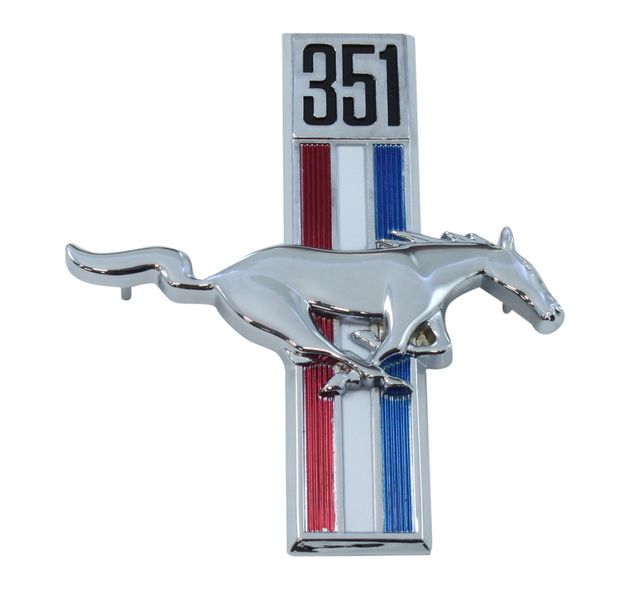 Emblem Skärm Pony 351 67-68 Hö i gruppen Ford/Mercury / Ford Mustang 65-73 / Karosseri / Emblem / Emblem Mustang 67-68 hos Jørgenrud Bil og Deler AS (C7ZZ-16228-W)