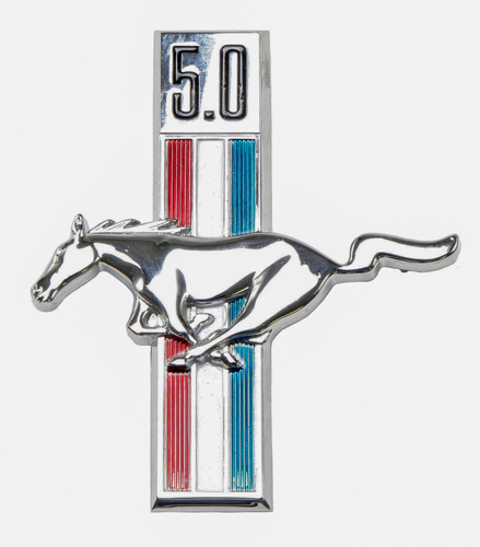 Emblem Skärm Pony 5.0 Vänster i gruppen Ford/Mercury / Ford Mustang 65-73 / Karosseri / Emblem / Emblem Mustang 67-68 hos Jørgenrud Bil og Deler AS (C7ZZ-16229-5.0)