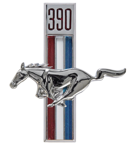 Emblem Skärm Pony 390 67-68 Vä i gruppen Ford/Mercury / Ford Mustang 65-73 / Karosseri / Emblem / Emblem Mustang 67-68 hos Jørgenrud Bil og Deler AS (C7ZZ-16229-D)