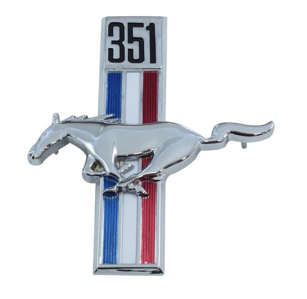 Emblem Skärm Pony 351 67-68 Vä i gruppen Ford/Mercury / Ford Mustang 65-73 / Karosseri / Emblem / Emblem Mustang 67-68 hos Jørgenrud Bil og Deler AS (C7ZZ-16229-W)