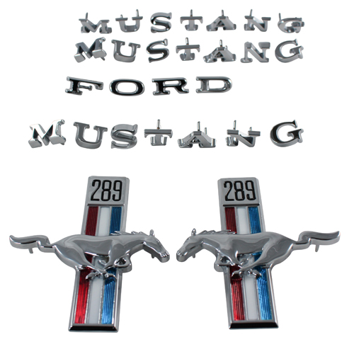 Emblemsats Mustang 67 289 Scott Drake i gruppen Ford/Mercury / Ford Mustang 65-73 / Karosseri / Emblem / Emblem Mustang 67-68 hos Jørgenrud Bil og Deler AS (C7ZZ-6540282289)