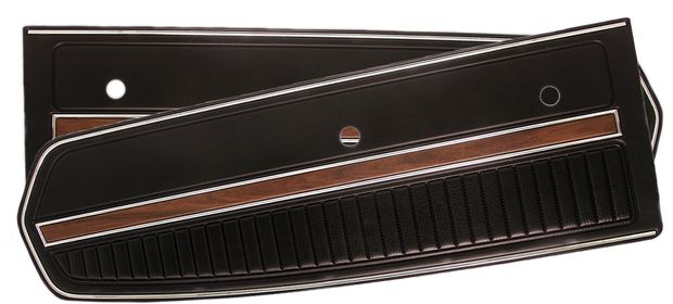 Dörrpanel 68 De Luxe svart i gruppen Ford/Mercury / Ford Mustang 65-73 / Innredning / Dørpaneler / Dørpaneler Mustang 68 hos Jørgenrud Bil og Deler AS (C8ZZ-6523942-BKD)