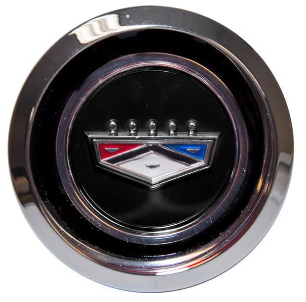 Centrumkåpa Magnum 500 Ford Crest emblem i gruppen Ford/Mercury / Ford Mustang 65-73 / Fälg/däck / Navkapslar/centrumkåpor Mustang hos Jørgenrud Bil og Deler AS (C9OZ-1130-BLACK)