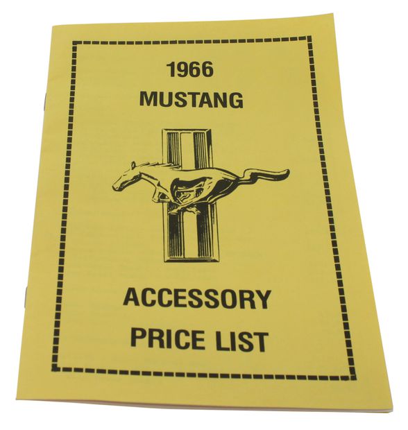 Prislista tillbehör Mustang 1966 i gruppen Tilbehør / Litteratur / Håndbøker/manualer Ford/Mercury hos Jørgenrud Bil og Deler AS (DF0056)