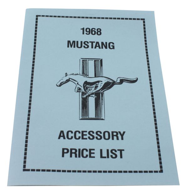 Prislista tillbehör Mustang 1968 i gruppen Tilbehør / Litteratur / Handböcker/Manualer Ford/Mercury hos Jørgenrud Bil og Deler AS (DF0098)