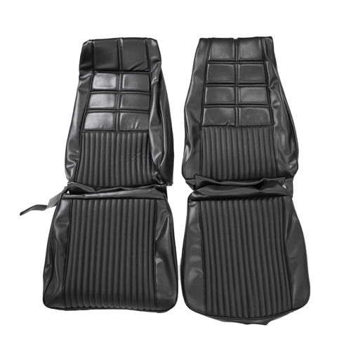 Klädsel Mustang 70 CP DLX svart FRAM i gruppen Ford/Mercury / Ford Mustang 65-73 / Innredning / Kledsel fram/baksete / Innredning Mustang 70 hos Jørgenrud Bil og Deler AS (DI-068783-L3722)