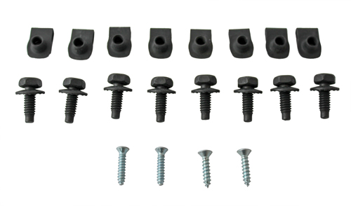 Skruvsats sidopanel baksäte Fb -68 i gruppen Ford/Mercury / Ford Mustang 65-73 / Innredning / Paneler innvendig / Paneler/satser Mustang Fastback 65-73 hos Jørgenrud Bil og Deler AS (F-758)