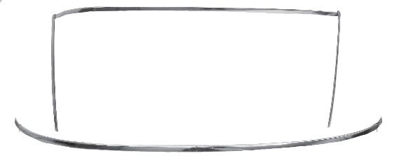 Prydnadslist vindruta Camaro 67-69 CP (set/5) i gruppen General Motors / Camaro/Firebird 67-81 / Karosseri / Pyntelister / Pyntelister Camaro 1967-69 hos Jørgenrud Bil og Deler AS (GM7638868-SET)