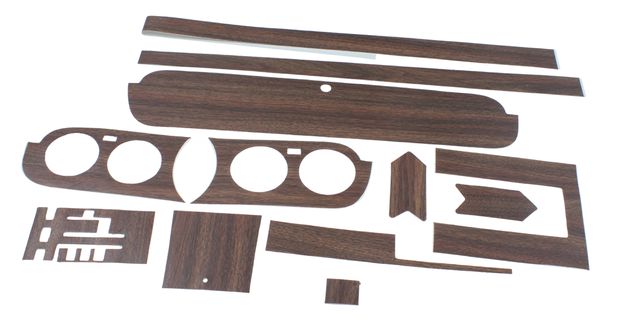 Wood grain tapesats inredning Mustang 65-66 i gruppen Ford/Mercury / Ford Mustang 65-73 / Innredning / Instrumentpanel / Instrumentpanel pyntelister/innlegg hos Jørgenrud Bil og Deler AS (M127WG)