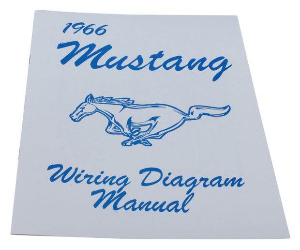 Elschema Mustang 1966 i gruppen Ford/Mercury / Ford Mustang 65-73 / Elsystem/belysning / Kablage/ledningar/elscheman / Litteratur elsystem Mustang 65-73 hos Jørgenrud Bil og Deler AS (MP0002)