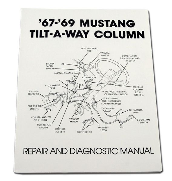 Manual Tilt-a-way ratt Mustang 67-69 i gruppen Tilbehør / Litteratur / Handböcker/Manualer Ford/Mercury hos Jørgenrud Bil og Deler AS (MP0310)