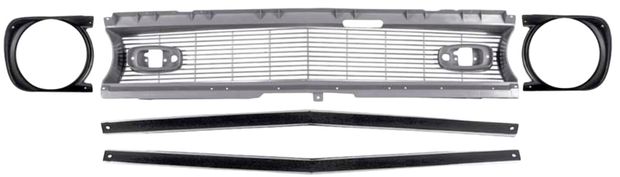 68 Camaro Standard Grill Kit With Bezels i gruppen General Motors / Camaro/Firebird 67-81 / Karosseri / Front/grill / Grill Camaro 1967-69 hos Jørgenrud Bil og Deler AS (OER-R5026C)