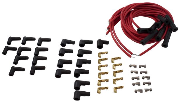 Tändkabelsats Universal V8 Pertronix, 8 mm röd i gruppen Ford/Mercury / Ford Mustang 65-73 / Elektrisk/belysning / Tenningssystem / Tennplugger/pluggledninger Mustang 65-73 hos Jørgenrud Bil og Deler AS (PX808480)