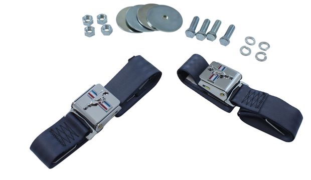 Säkerhetsbälte 2 punkt blå Mustang i gruppen Ford/Mercury / Ford Mustang 65-73 / Innredning / Sikkerhetsbelte / Sikkerhetsbelten 2-punkt hos Jørgenrud Bil og Deler AS (SB-BL-H)
