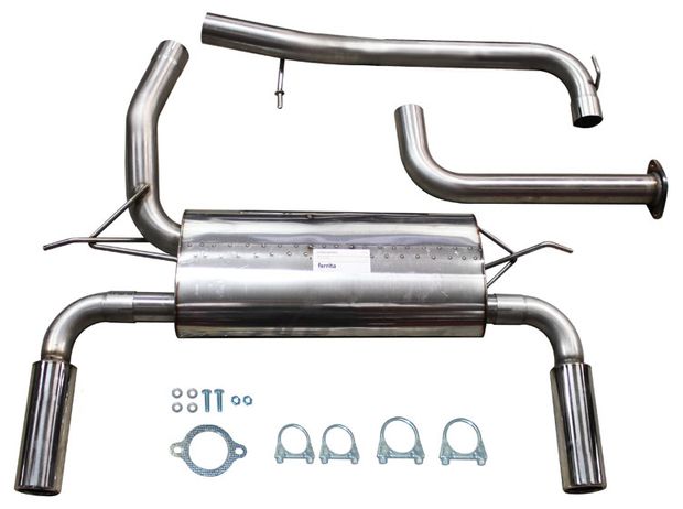 Avgassystem S40 II/V50 T5 utan kjolpaket rostfritt i gruppen Styling performance / Volvo / Drivstoff/eksos / Rustfrie eksosanlegg Ferrita for Volvo hos Jørgenrud Bil og Deler AS (VOK50105S)