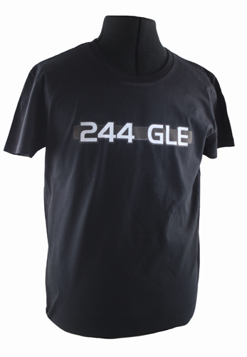 T-shirt svart 244 GLE emblem i gruppen Tilbehør / T-skjorter / T-skjorter 240/260 hos Jørgenrud Bil og Deler AS (VP-TSBK17)