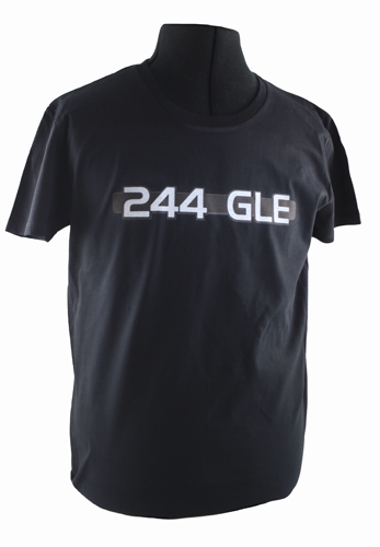 T-shirt svart 244 GLE emblem i gruppen Tilbehør / T-shirts / T-shirts 240/260 hos Jørgenrud Bil og Deler AS (VP-TSBK17)