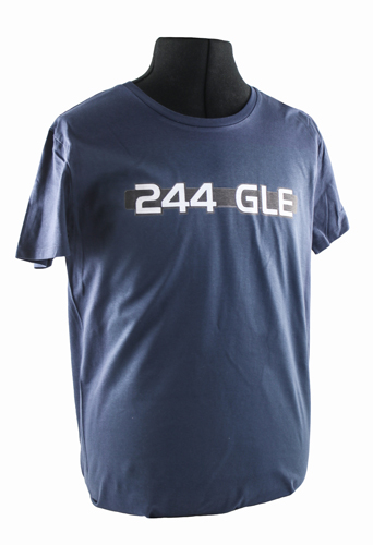 T-shirt blå 244 GLE emblem i gruppen Tilbehør / T-skjorter / T-skjorter 240/260 hos Jørgenrud Bil og Deler AS (VP-TSBL17)