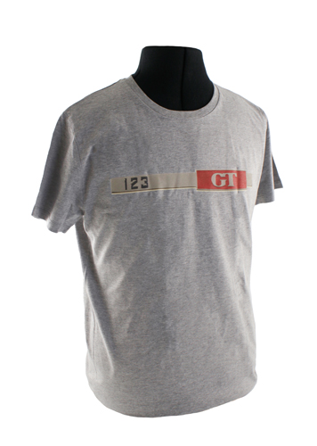 T-Shirt grå 123GT emblem i gruppen Tilbehør / T-skjorter / T-skjorter Amazon hos Jørgenrud Bil og Deler AS (VP-TSGY10)