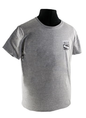 T-shirt grå 1800S emblem i gruppen Tilbehør / T-skjorter / T-skjorter P1800 hos Jørgenrud Bil og Deler AS (VP-TSGY14)