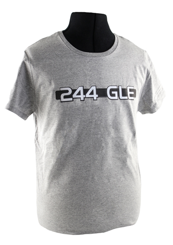 T-shirt grå 244 GLE emblem i gruppen Tilbehør / T-skjorter / T-skjorter 240/260 hos Jørgenrud Bil og Deler AS (VP-TSGY17)