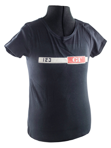  T-Shirt dam svart 123GT emblem i gruppen Tilbehør / T-skjorter / T-skjorter Amazon hos Jørgenrud Bil og Deler AS (VP-TSWBK10)