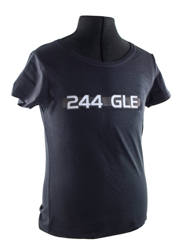 T-shirt dam svart 244 GLE emblem i gruppen Tilbehør / T-skjorter / T-skjorter 240/260 hos Jørgenrud Bil og Deler AS (VP-TSWBK17)