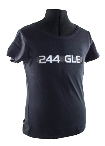 T-shirt dam svart 244 GLE emblem i gruppen Tilbehør / T-shirts / T-shirts 240/260 hos Jørgenrud Bil og Deler AS (VP-TSWBK17)