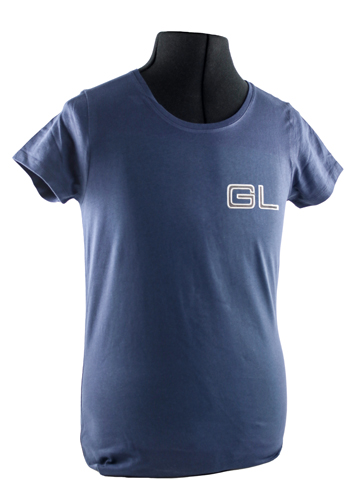 T-shirt dam blå GL emblem i gruppen Tilbehør / T-skjorter / T-skjorter 240/260 hos Jørgenrud Bil og Deler AS (VP-TSWBL16)