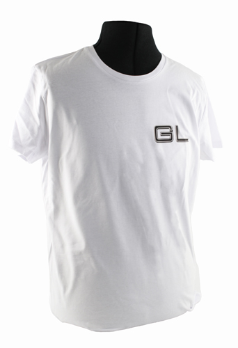 T-shirt vit GL emblem i gruppen Tilbehør / T-skjorter / T-skjorter 240/260 hos Jørgenrud Bil og Deler AS (VP-TSWT16)