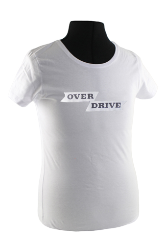 T-shirt dam vit overdrive emblem i gruppen Tilbehør / T-skjorter / T-skjorter Amazon hos Jørgenrud Bil og Deler AS (VP-TSWWT20)