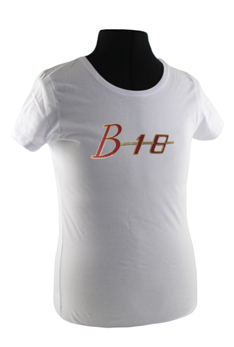 T-Shirt dam vit B18 emblem i gruppen Tilbehør / T-shirts / T-shirts 140/164 hos Jørgenrud Bil og Deler AS (VP-TSWWT24)