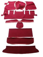 Mattsats 1800E 1972 röd textil