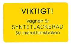 Dekal lackvarning PV 56