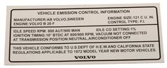 Dekal Vehicle Emission 1800 1972