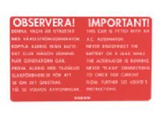 Dekal Växelströmsgenerator 123GT röd