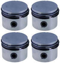 Kolvsats (4 st) med ringar B19/B20/B30 74- Std