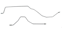 Bromsrör bakaxel Amazon 67-68/1800 66-68