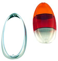 Bakljusglas Amazon 61-70 gult/rött/vitt med sarg